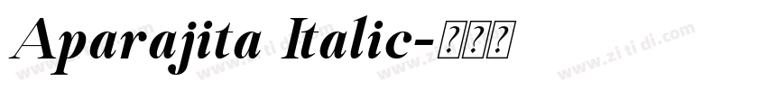 Aparajita Italic字体转换